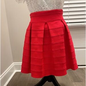 Sugar Lips Bright Fucsia Pleated Mini Skirt.